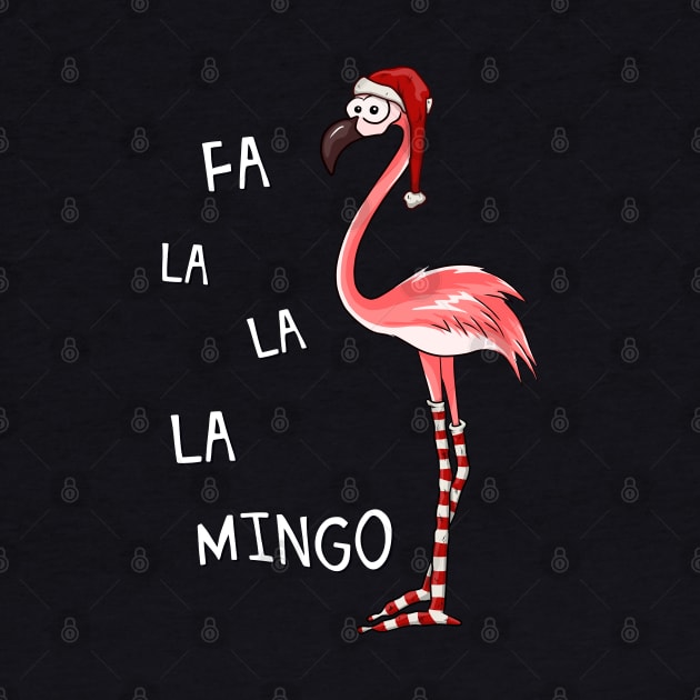 Fa La La Mingo Christmas Flamingo in Santa Costume by SkizzenMonster